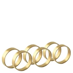 Ring serviettring gaveeske 6 stk 4,5 cm matt messing