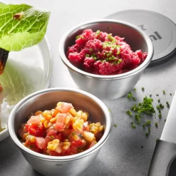 Rino bollesett 2 stk 100 ml stål/svart