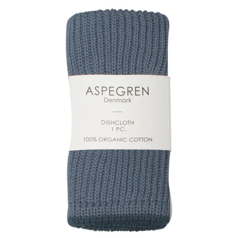Ripple kjøkkenklut strikket 26x26 cm blue shadow