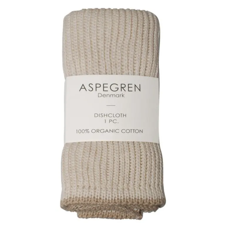 Ripple kjøkkenklut strikket 26x26 cm birch