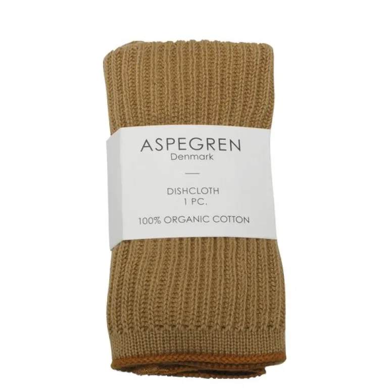 Ripple kjøkkenklut strikket 26x26 cm honey