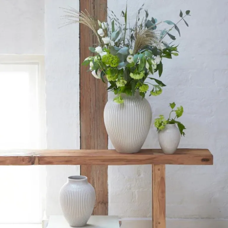 Ripple vase 27 cm hvit