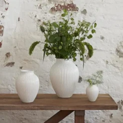 Ripple vase 35 cm hvit