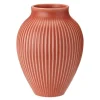 Ripple vase 27 cm korall