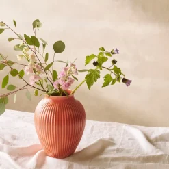 Ripple vase 27 cm korall