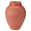 Ripple vase 12,5 cm korall