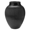 Ripple vase 20 cm svart