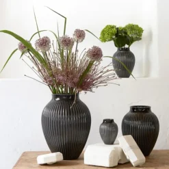 Ripple vase 12,5 cm svart