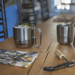 Rise kopp 41 cl med flipplokk børstet stål