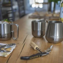 Rise Lowball kopp 30 cl med flipplokk børstet stål