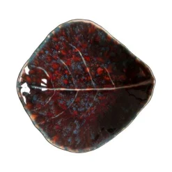 Riviera miniskål løv 11x10x3 cm granat/svart