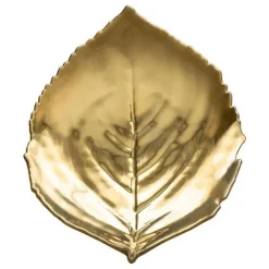 Riviera tallerken hortensiablad 22x19 cm gyllen