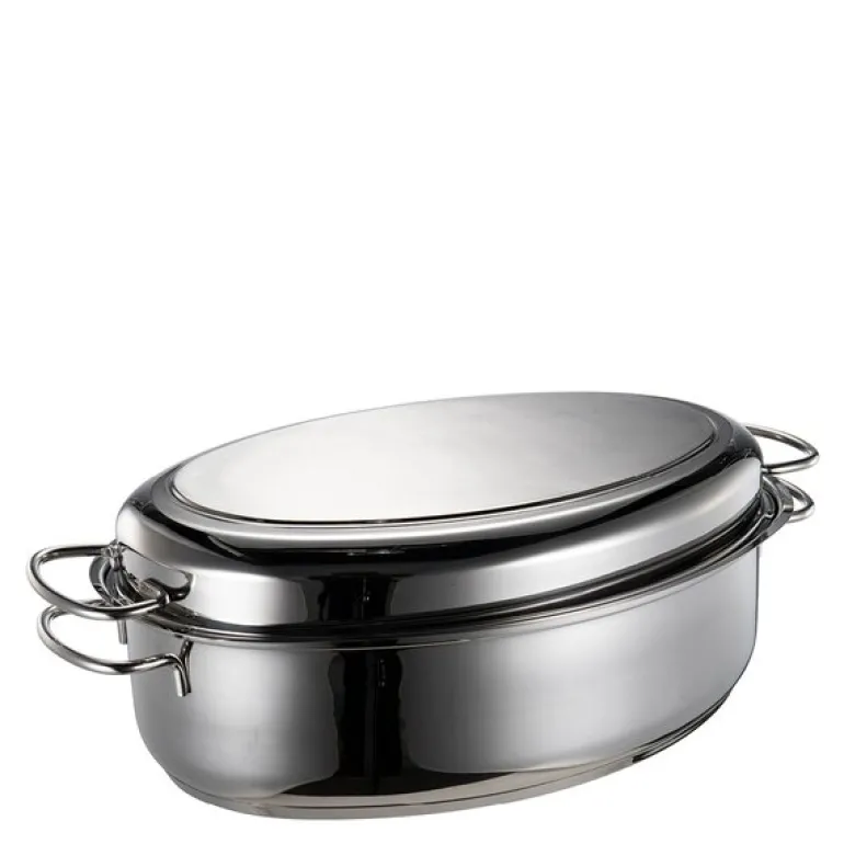 Rix fiskegryte m/rist 6L/2,5L børstet/blank