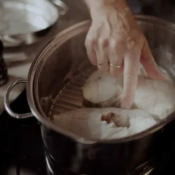 Rix fiskegryte m/rist 6L/2,5L børstet/blank