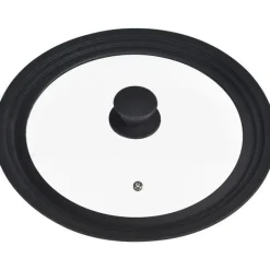 Rix grytelokk 28-32 cm svart/glass