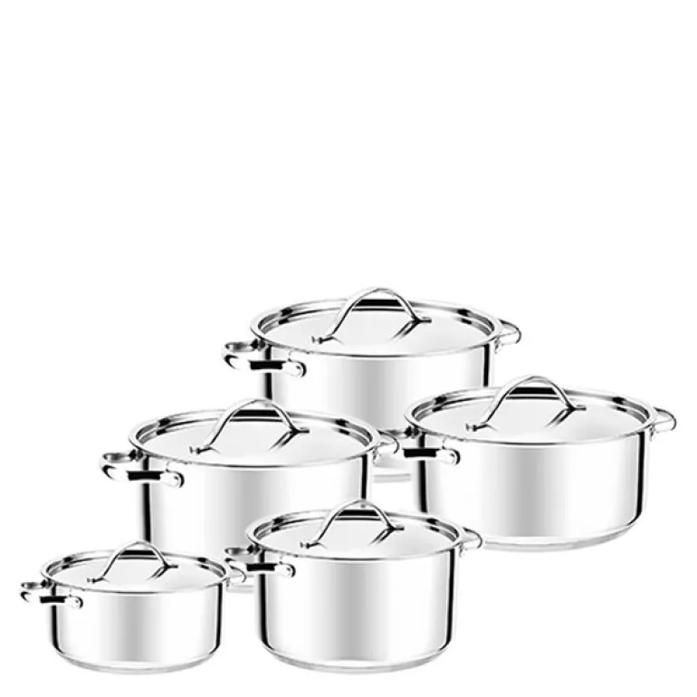 Rix grytesett 5 deler med lokk