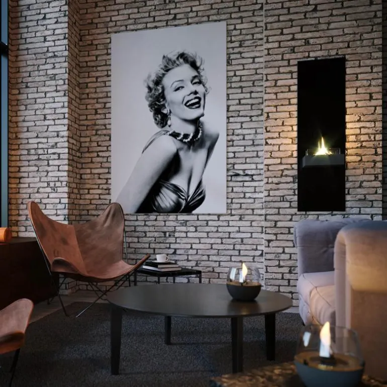 Rock vegghengt peis 90 0,5L svart