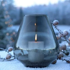 Rocks stormlykt/vase 22 cm koks