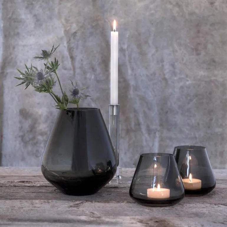 Rocks stormlykt/vase 22 cm koks