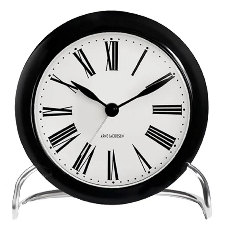 Roman vekkeklokke svart