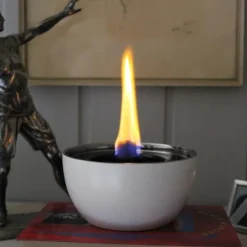 Rose bordlykt 14 cm hvit