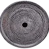 Round Fokus brett 46 cm svart/hvit