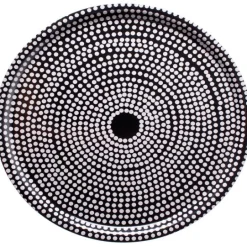 Round Fokus brett 46 cm svart/hvit