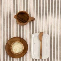 Round smørkniv 17 cm teak