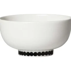 Räsymatto skål 30 cl svart/hvit