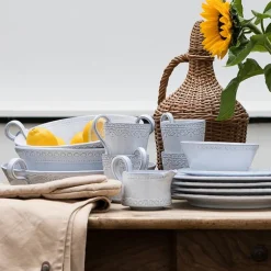 Rua Nova skål 35 cm lav antikkhvit