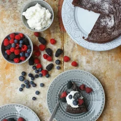 Rua Nova tallerken flat 28 cm antikkhvit