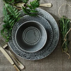 Rua Nova tallerken flat 22 cm antrasitt