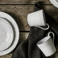 Rua Nova tallerken/fat 34 cm antikkhvit