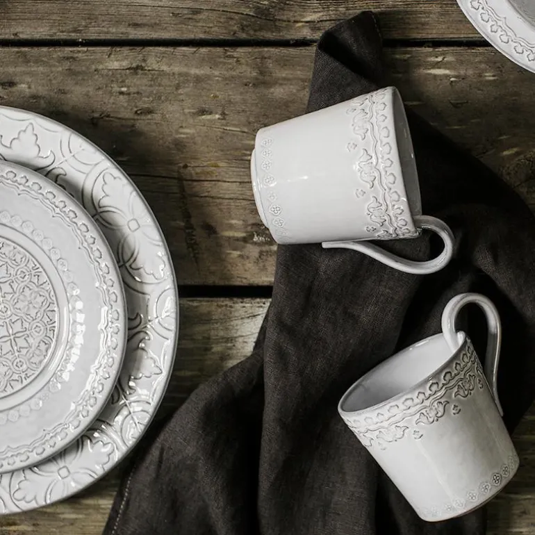 Rua Nova tallerken/fat 34 cm antikkhvit