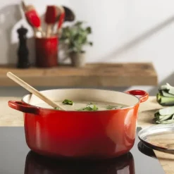 Rund gryte m/glasslokk 4,2L cerise