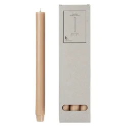 Rustic kronelys med flat topp 2,6x29 cm walnut