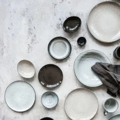 Rustic tallerken 27,5 cm grå/blå