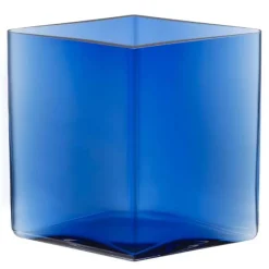 Ruutu vase 20,5x18 cm ultramarinblå