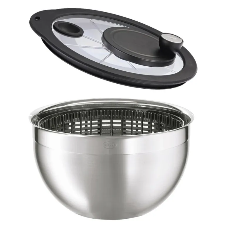 Salatslynge 5,4 L stål/svart