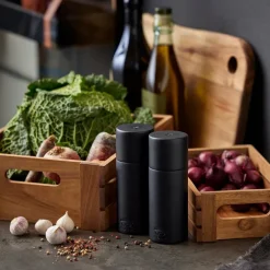 Salt- og pepperkvern 15,2 cm 2 stk svart