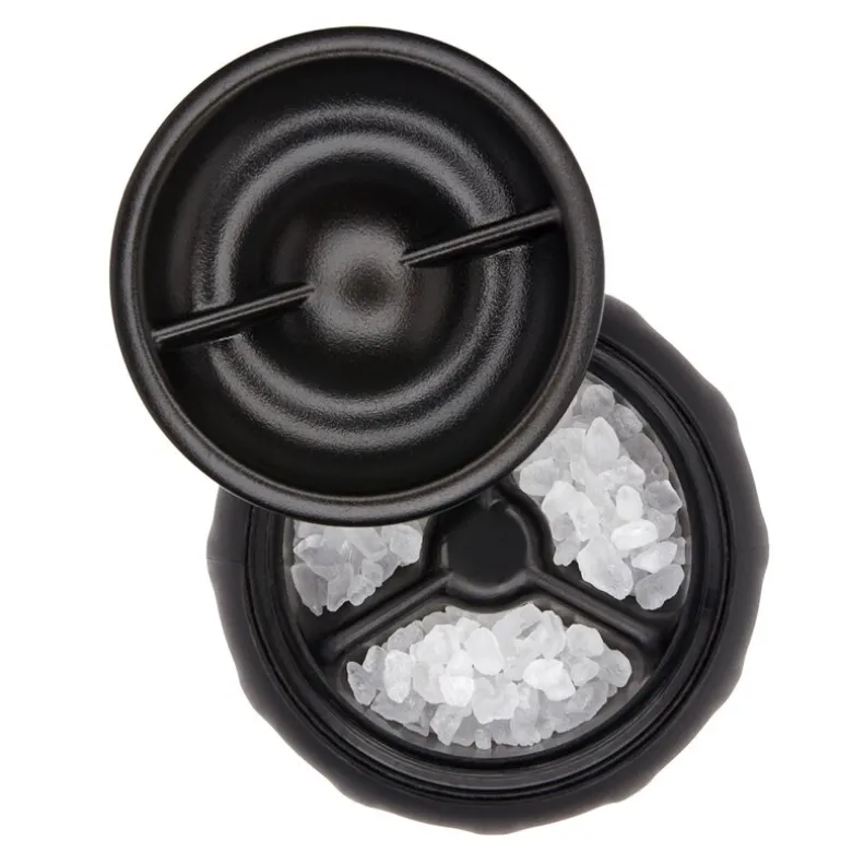 Saltkvern dryssfri 14 cm stål/svart