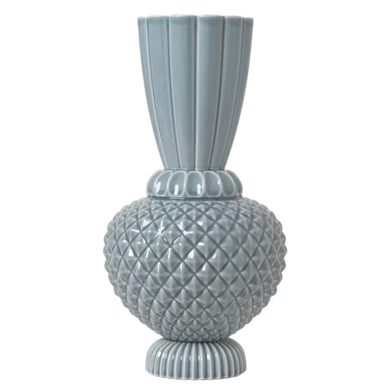 Samsurium Jumbobell vase 32,5 cm blå/grå