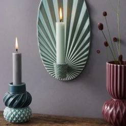 Samsurium lysestake sett 2 deler petrol/peacock