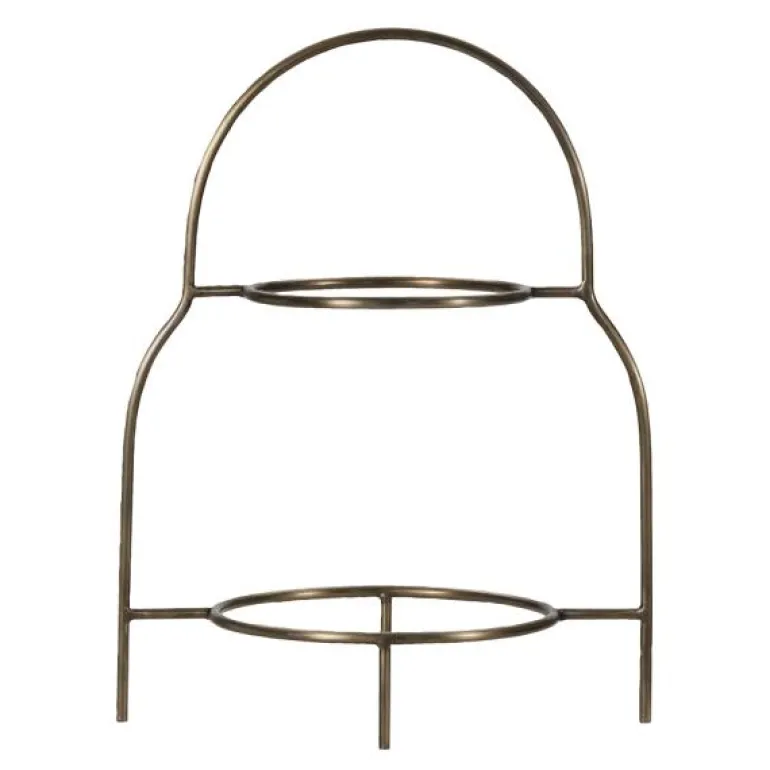 Sana tallerkenstativ antikk messingfarge