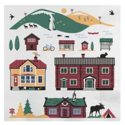 Scandinavian Mountains serviett 33x33 cm 25 stk summer