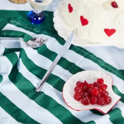 Sea collection asjett 16x13 cm shell hvit/rød