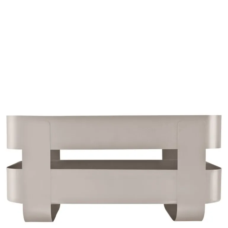 Selvvannende urtepotte 31x15x13 cm stål/hvit