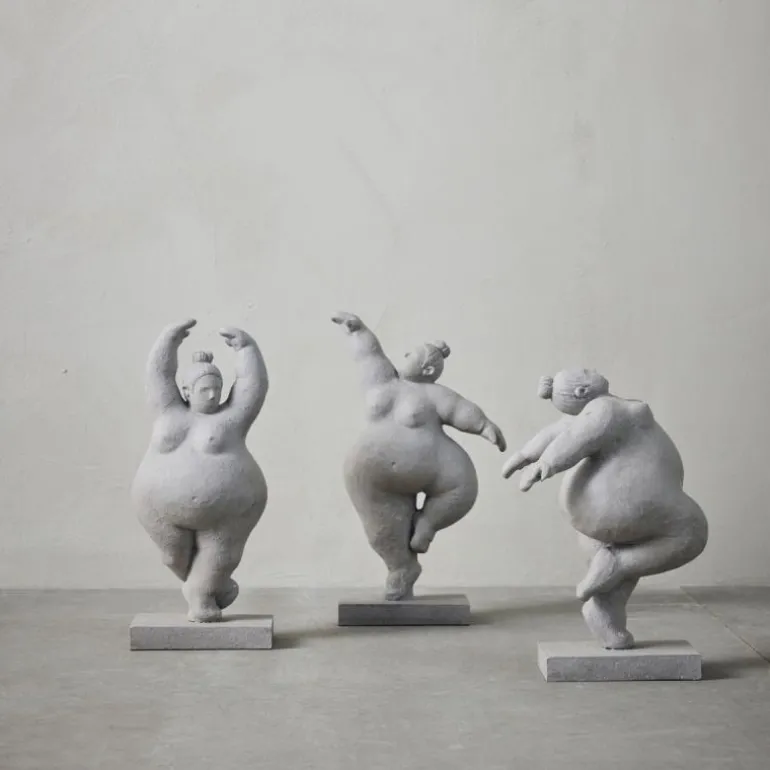 Serafina figur 28 cm grå