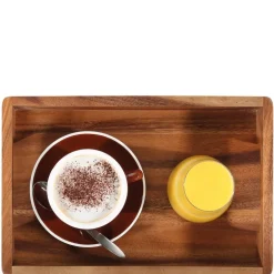Serveringsbrikke i akasietre 33x22x6 cm