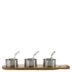 Serveware minikasserollesett 3 deler 9 cm stål